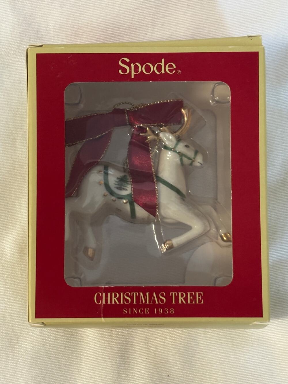 Spode Christmas Tree Reindeer Ornament